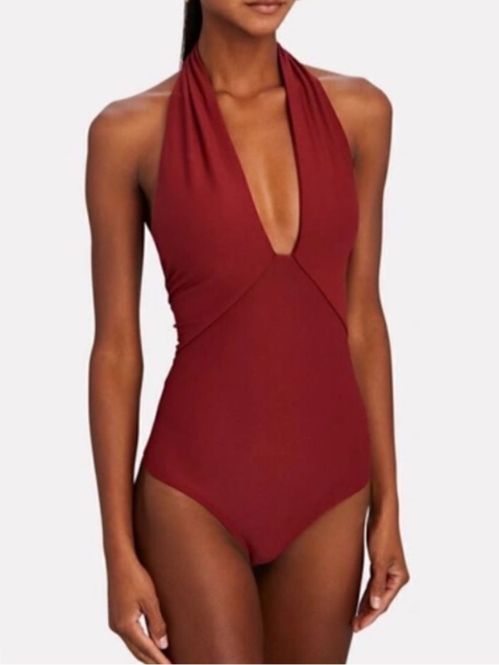 •Alix NYC• red Oliver halter bodysuit